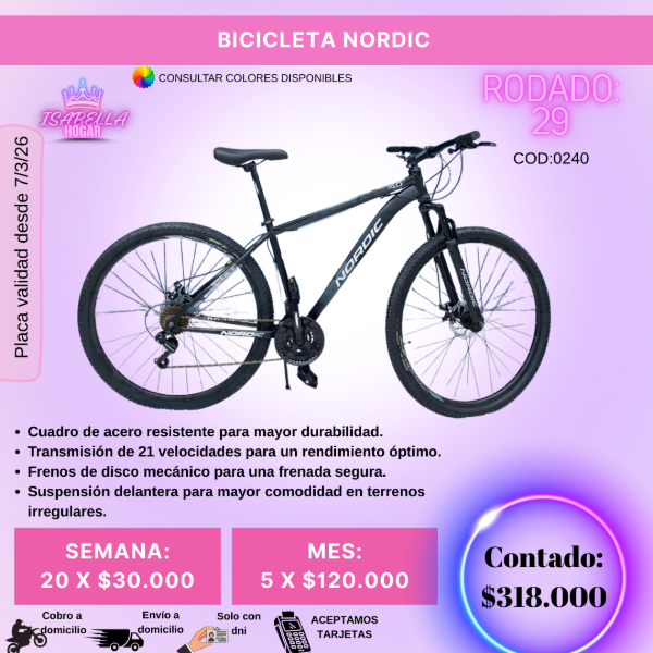 Producto - BICICLETA NORDIC R29 COD:0240