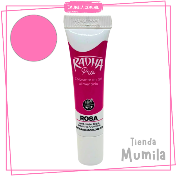 Producto - Colorante rosa en gel Radha Colors