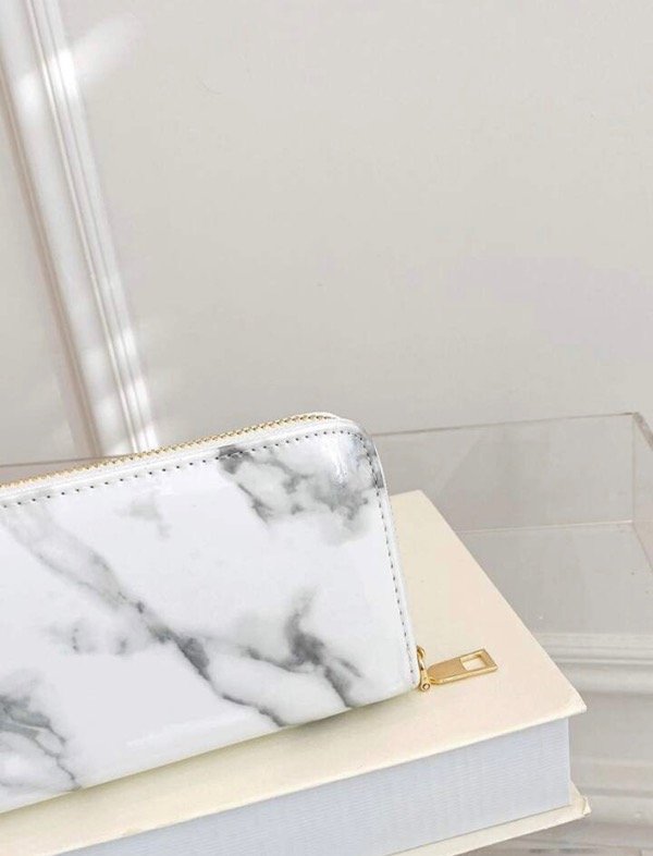 Producto - BILLETERA MÁRMOL Blanca - 1