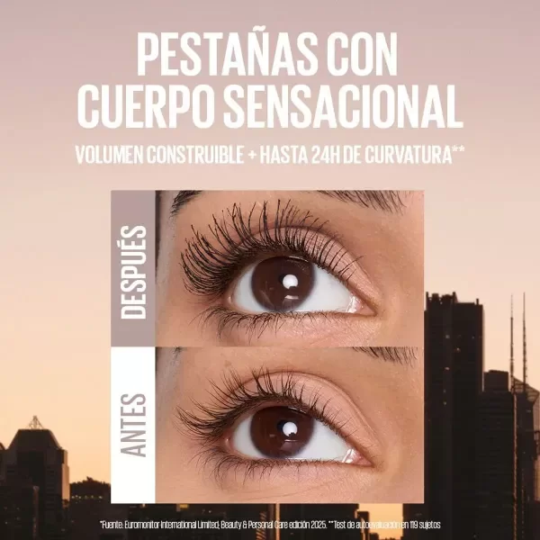 Producto - maybelline Mascara de pestañas lash sensational body very black - 3