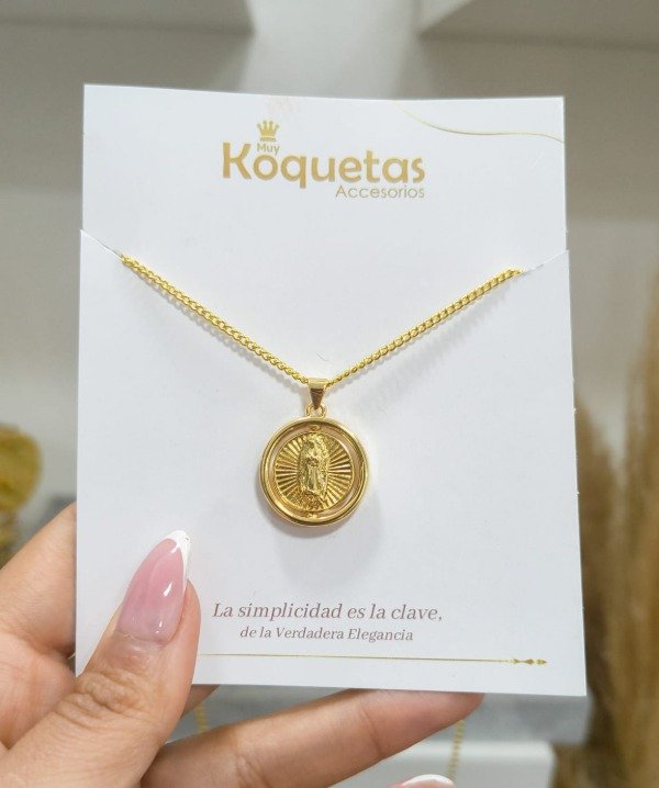 Producto - Virgen de Guadalupe Giratoria en Goldfilled - 1