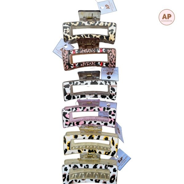 Producto - BROCHE RECTANGULAR ANIMAL PRINT