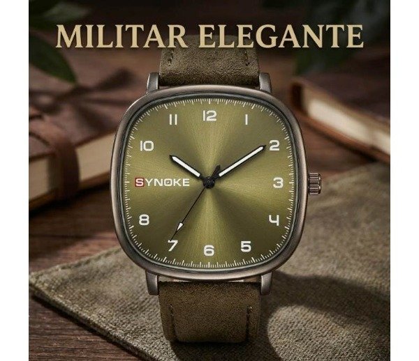 Producto - Reloj SYNOKE para hombre militar verde oliva - 1