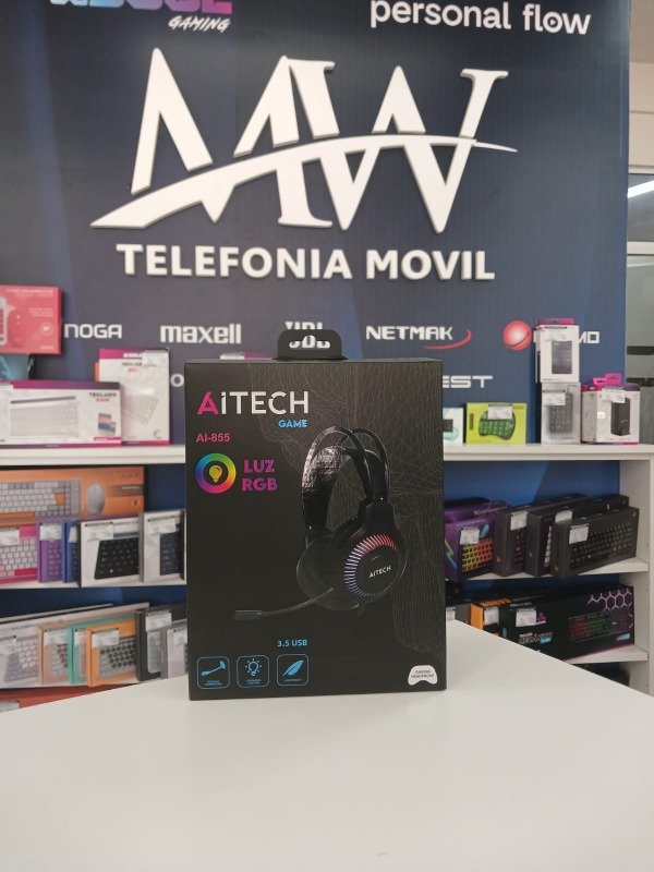 Producto - Auricular Gamer AI-855 Luz RGB y Microfono Aitech AIAG010558R