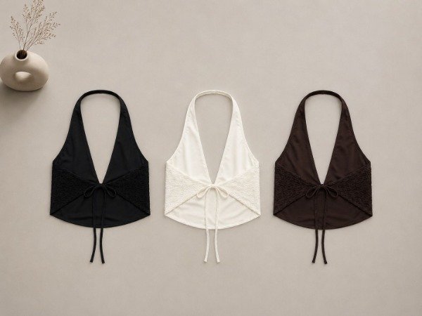 Producto - TOP HALTER ENCAJE P/ ATAR - 1