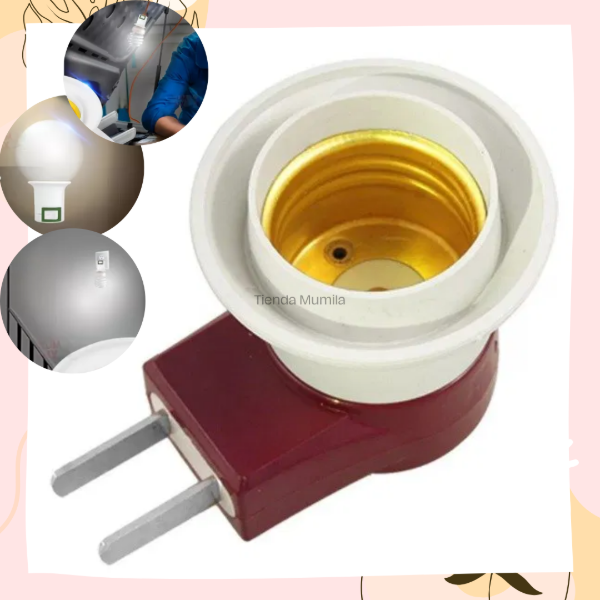 Producto - Porta lámpara con enchufe y tecla