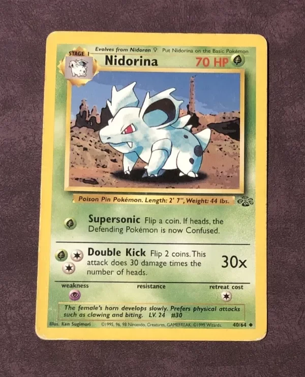 Producto - Vintage Pokémon TCG Nidorina Jungle 40/64 Regular Unlimited Uncommon