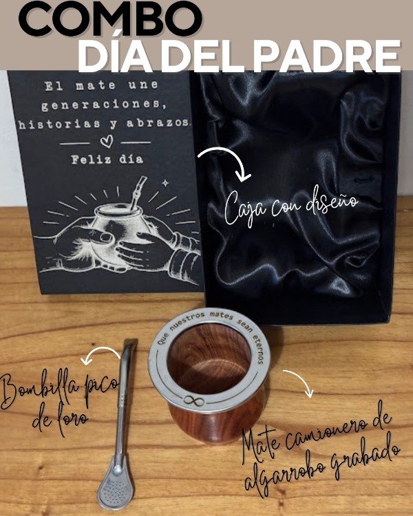 Producto - Combo mate grabado más bombilla