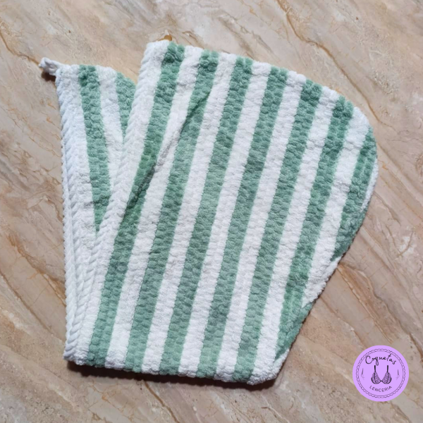Producto - COFIA RAYADA DE MICROFIBRA (verde) - 177