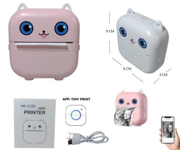 Producto - Impresora mini portátil Bluetooth Gatito