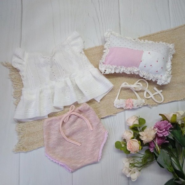 Producto - Set Newborn nena rosa/blanco