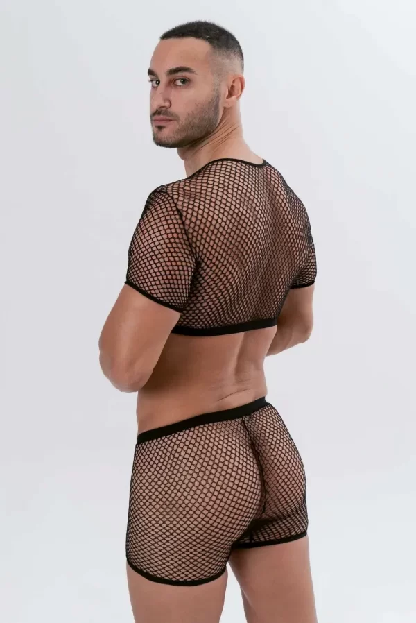 Producto - TOP CON MANGAS Y BOXER DE RED CON SEDA FRIA 1602 - 1