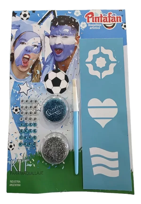 Producto - Kit De Maquillaje Artístico Mundial Vamos Argentina Pintafan