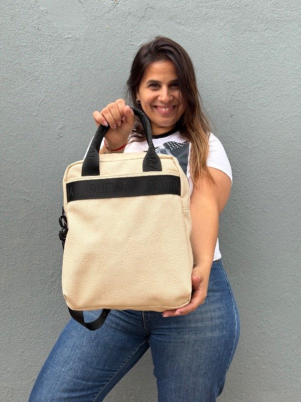 Producto - Mochila Lula cuero color crema - 1