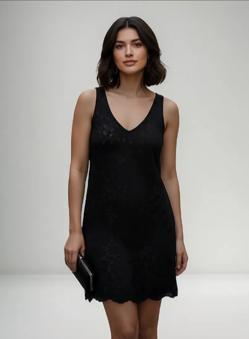 Producto - Vestido fibrana bordado - 6