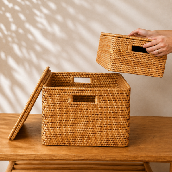 Producto - Set x2 Caja Organizadora Rattan - 1