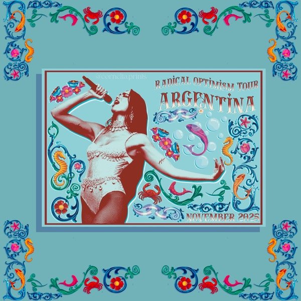 Producto - Print Fileteado Dua Lipa - Radical Optimism