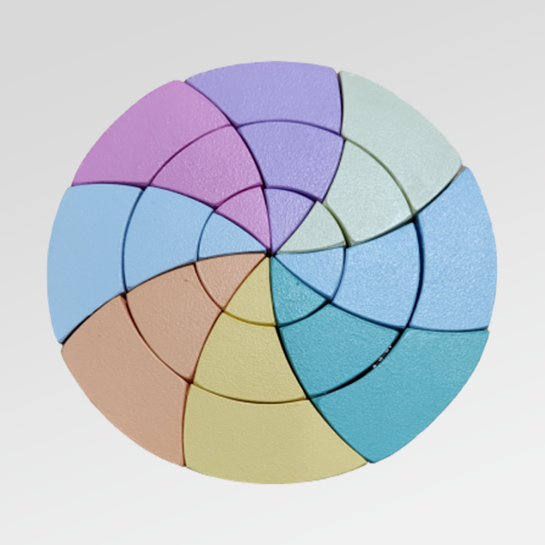 Producto - Bloques de Madera Círculo GOETHE Pastel - 20 cm - Juguete Artístico