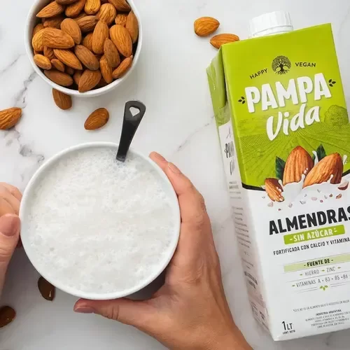 Producto - Leche de Almendras sin azúcar Pampa Vida x 1L.