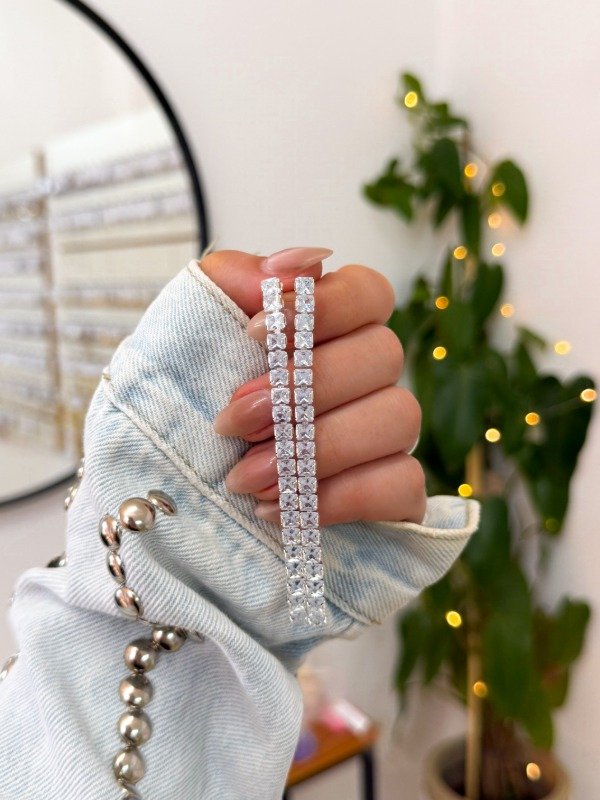 Producto - Aritos fiesta cuadraditos cúbics