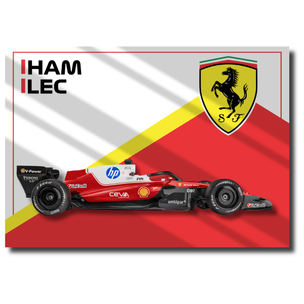 Producto - Póster Cartel de Chapa Ferrari F1 2026
