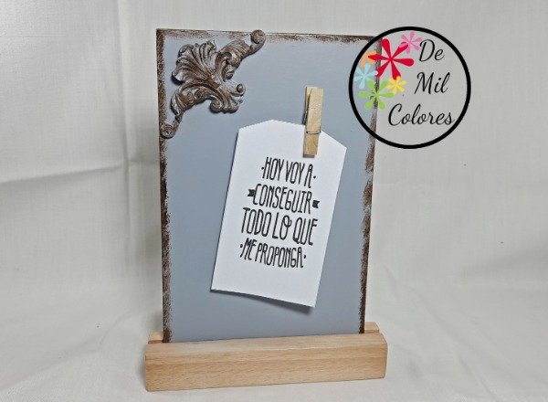 Producto - Porta Notas con moldura color gris oscuro