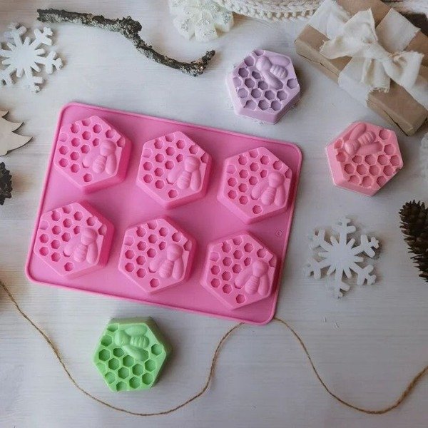 Producto - Molde Abejas Hexagonal x6