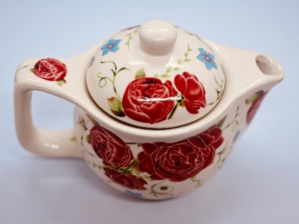Producto - Tetera Flores rojas