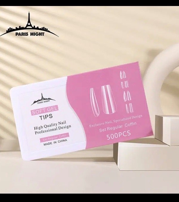 Producto - Tips soft gel París Night x 500 Caja set Regular - 4