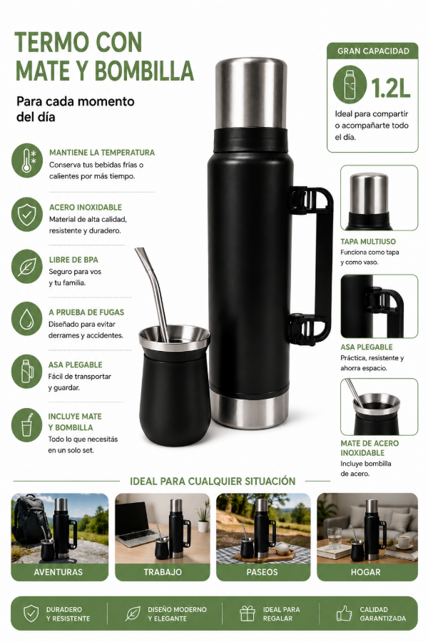 Producto - Termo con mate y bombilla