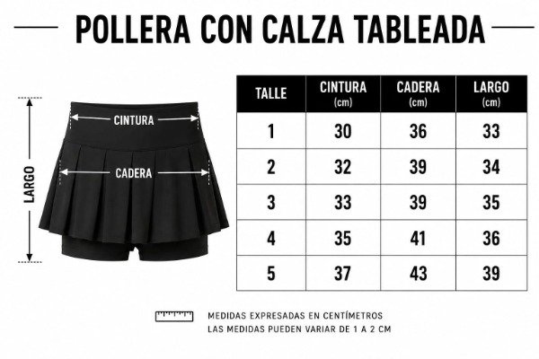 Producto - Pollera con Calza Tableada - 3