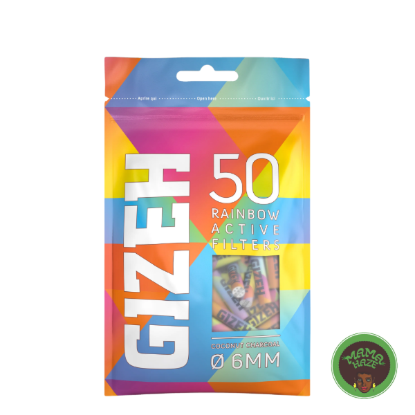 Producto - Filtros GIZEH - Rainbow Carbon activado x50