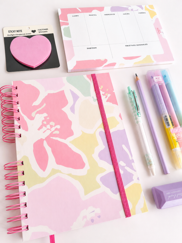 Producto - Combo cuaderno + organizador semanal + accesorios - Multicolor - 0