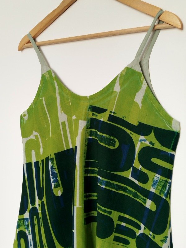 Producto - Blusa BOMBA -estampa Galería en verde y petróleo- - 0