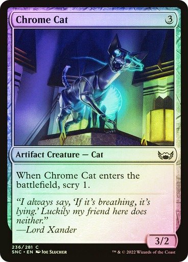 Producto - Chrome Cat Foil  Streets of New Capenna