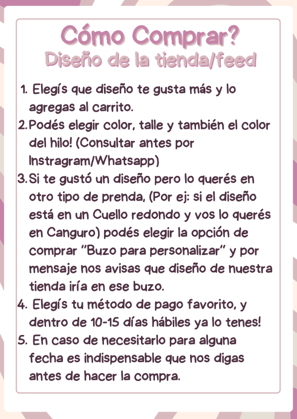 Producto - Diseño de la tienda/feed