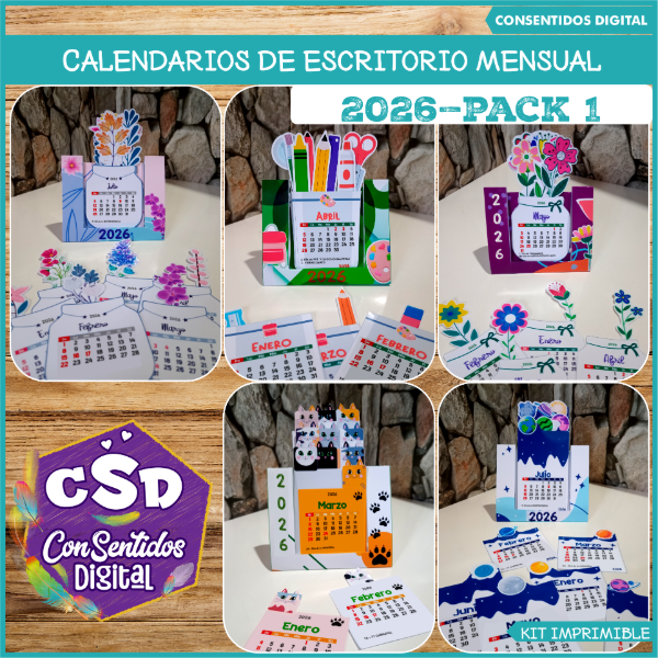Producto - CALEND. MENSUALES 26 PACK1