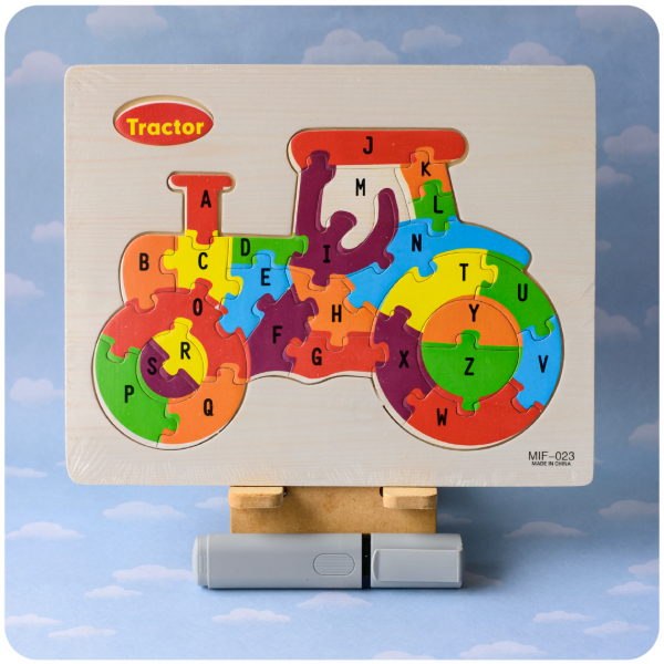 Producto - Rompecabezas Abecedario de Madera Encastrable - Tractor