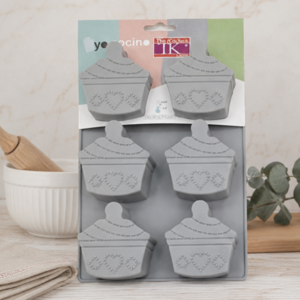 Producto - MOLDE DE SILICONA 6 CUPCAKES FORMA DE CUPCAKE 25X17CM