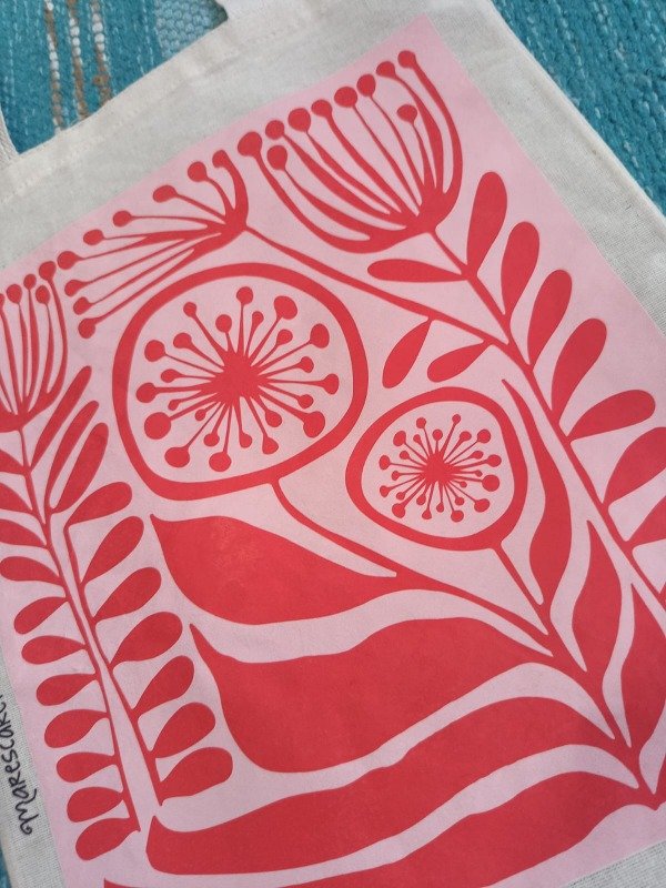 Producto - Tote bag Florcitas Diente de León / Fucsia Power / 30x35 cm