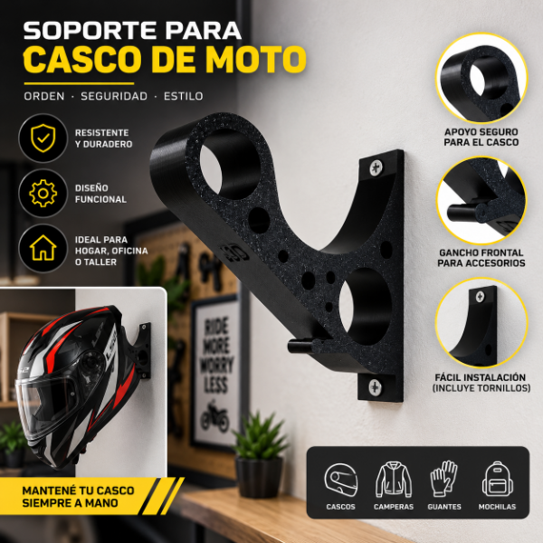 Producto - Soporte para Casco y Llaves de Moto - 1