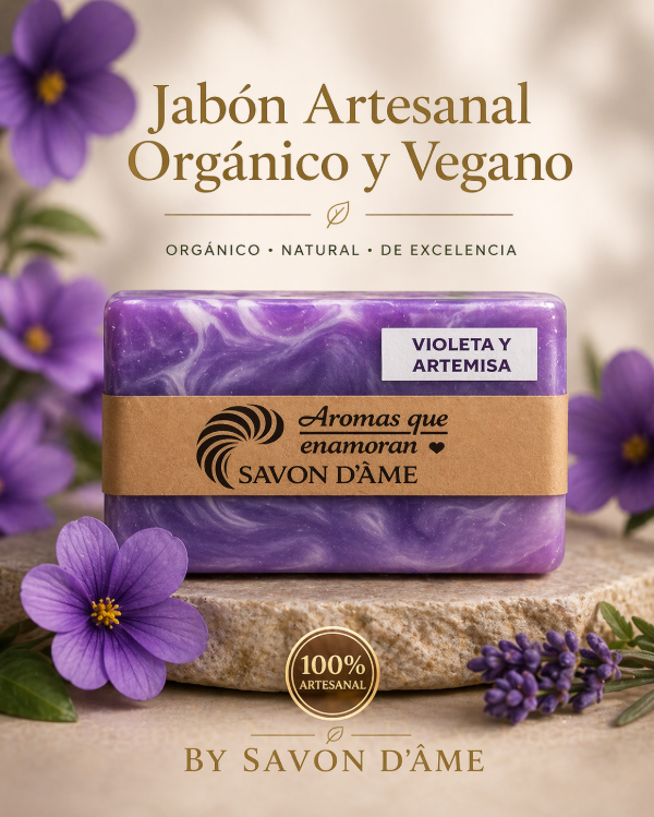 Producto - Jabón de  Violetas y Artemisa
