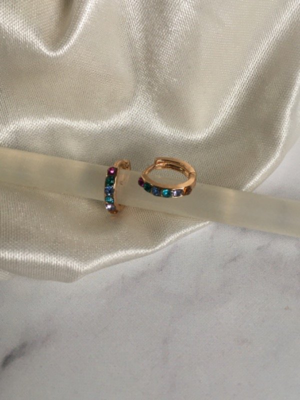 Producto - Argollas Multicolorrr Acero Dorado