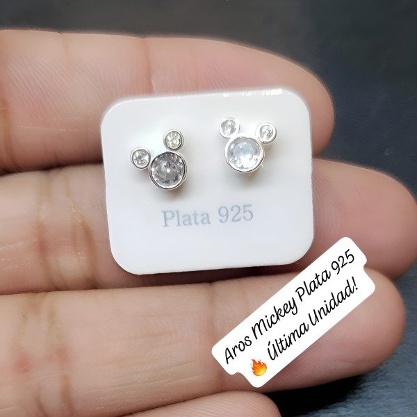 Producto - Aros Mickey cubic Plata 925