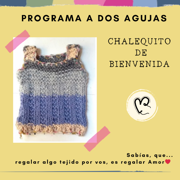 Producto - Tutorial del Chalequito Tejido a 2 agujas