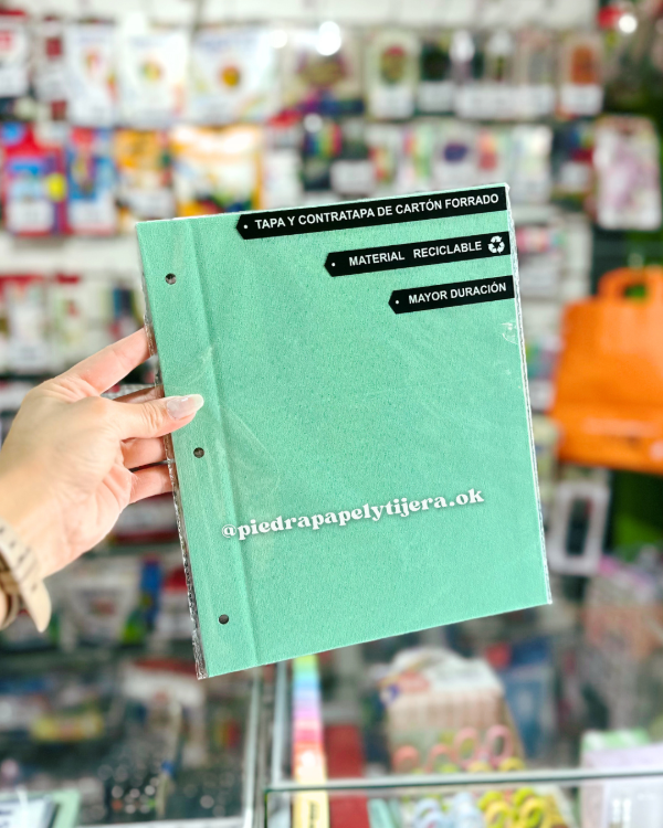 Producto - Carpeta 2 tapas lisa TONOS VERDES