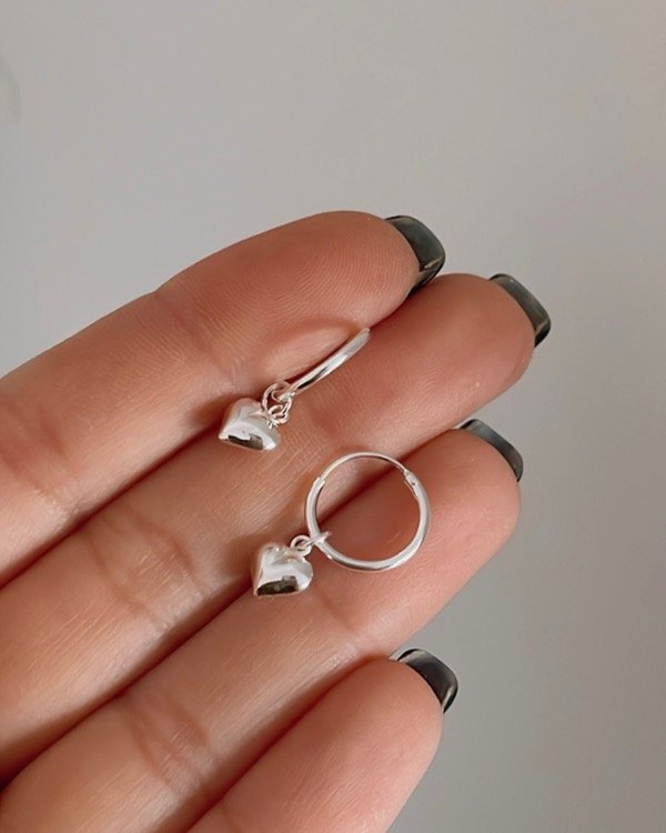 Producto - Argollas con dije corazon inflado