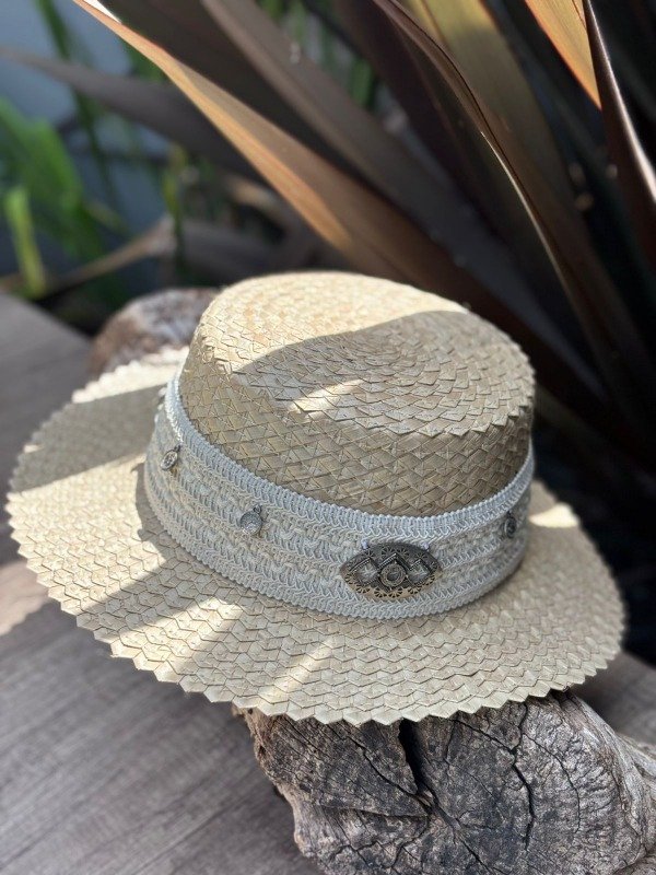 Producto - sombrero blanco boho