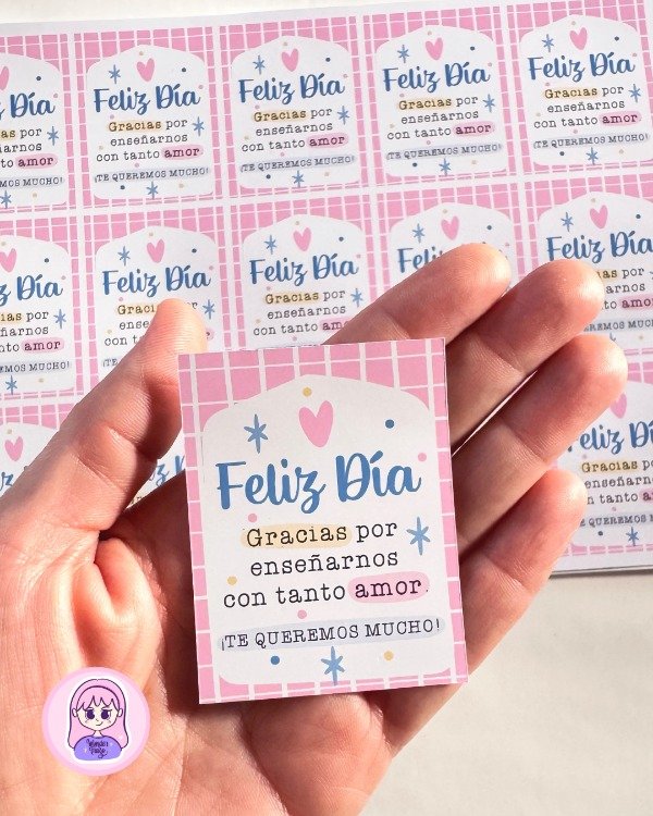 Producto - Combo Día de la Seño Tags Imprimibles STLs 3D Ganchitos Dije Manzanita y frases - 2