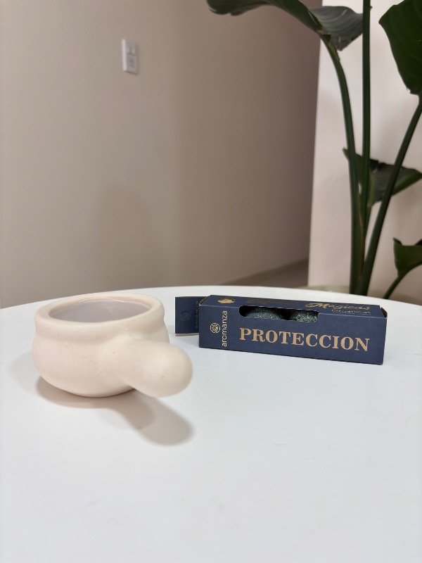 Producto - Sahumador crudo esmaltado por dentro